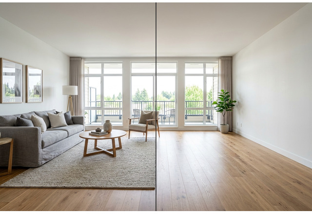 Room prepared for furniture removal workflow
