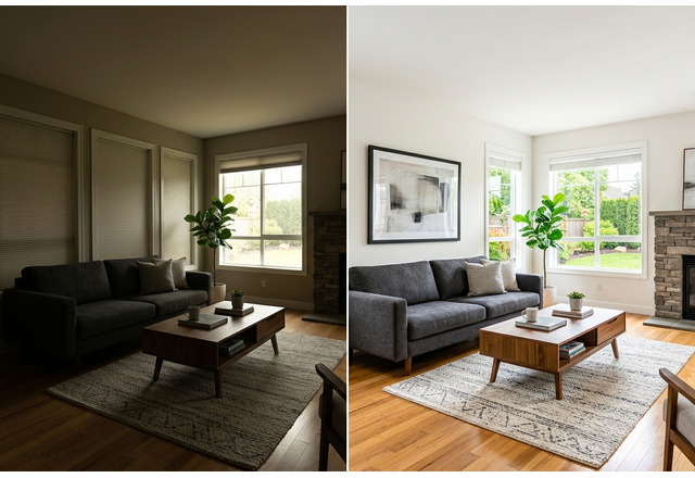 Bedroom visual used for photo enhancement workflow